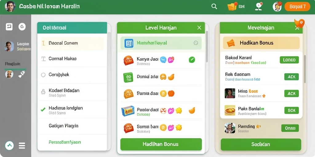 Fitur sosial untuk berinteraksi dengan pemain lain.