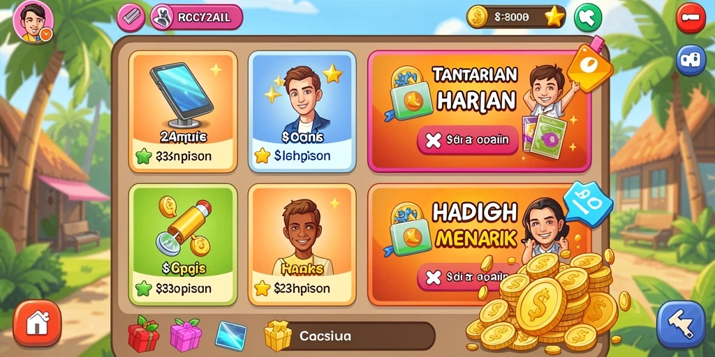 Tantangan yang bervariasi di setiap level.